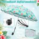 Shinylin 2 Pcs Hawaii Beach Chair Umbrella with Clamp 44" Adjustable Design