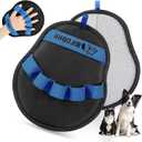 Pet Hair Removal Glove - Magic Brush Electrostatic Mitt for Dogs & Cats, Reusable Grooming Gloves - Dog Hair Remover Tool with 5-Finger Design for Couch, Carpet, Furniture, Laundry & Clothing(Blue)