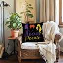 Halloween Decorative Pillow Covers Colorful Sanderson Sisters / Amuck / Hocus Pocus Pillowcases 18x18 Inch Happy Halloween Theme Home Decor Cushion Covers 4Pack for Sofa Couch Patio (Black, 1818)