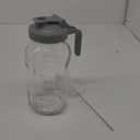 Cold Brew Coffee Maker Jar - 64oz Thick Glass Multipurpose Mason Pitcher Spout Lid with Handle & Stainless Steel Filter for Iced Coffee, Lemonade, Ice Tea, Homemade Fruit Drinks Container (Gray)