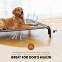 Czpalo Elevated Dog Bed, Raised Outdoor Dog Bed for Large Sized Dogs, Portable Cooling Pet Cot with Breathable & Washable Mesh, Indoor & Outdoor Pet Hammock with Skid-Resistant Feet.