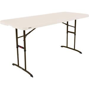 LIFETIME 6-Foot Adjustable Height Nesting Table, Commercial, Almond