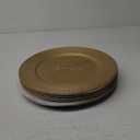 Hiceeden 12 Pack Gold Charger Plates for Dinner Plates, 13" Round Plastic Chain Shaped Charger Service Plates, Decorative Chargers Bulk for Table Setting, Wedding, Party, Event