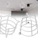 2 Pcs White Fire Sprinkler Head Guard Cover,Durable Fire Spirnkler Head Guards for Both 1/2" & 3/4" Fire Head,Guard for Fire Head for Protecting Flush Mount/Side Wall/Pendent Head Semi