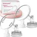 Nenesupply 21mm 2 pc Flanges Duckbill Valves Compatible with Spectra S2 S1 9 Plus Synergy Gold Breastpump Replacement to Spectra Pump Parts Flange Accessories Wide Mouth Work with Backflow Protector