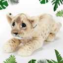 15 Inch Stuffed Animal Stuffed Tiger Leopard Lion Plush Toys Operation Christmas Items Realistic Plush Gifts Wild Animal Toys Jungle Animals for Boys Girls Birthday Gift (Lion)