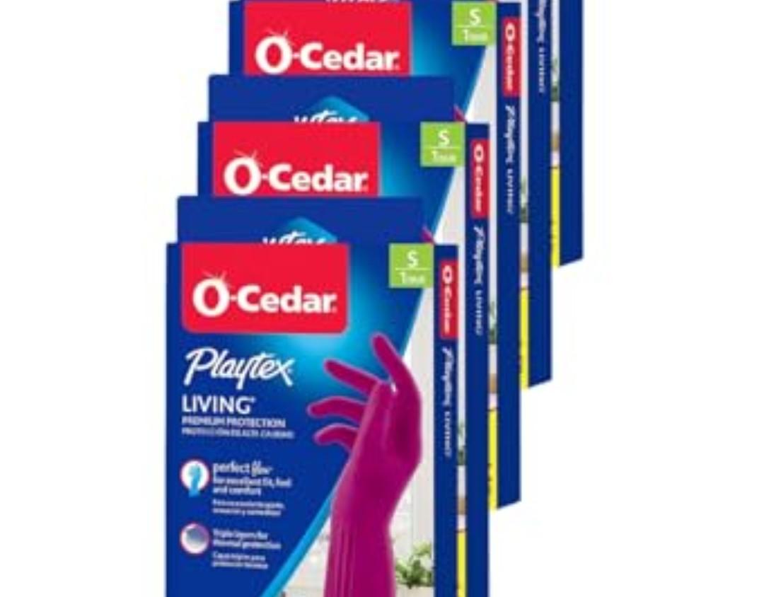 Playtex Living Reuseable Rubber Cleaning Gloves (Small, 3 Pairs), Premium Protection Reusable Household Gloves