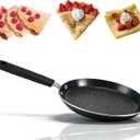 Nonstick Crepe Pan,6/8/10inch Flat Skillet Tortilla Pan,Crepe Pancake Pan Round Shape Aluminum Alloy Portable Griddle Pancake Maker Pan(6inch)