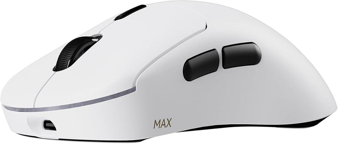 Rapoo VT3 MAX Gen-2 Wireless Gaming Mouse, True 8K Wireless Polling Rate, 53g Lightweight, Up to 750 Hr Battery, Nordic nRF54L15 MCU, 120-Million Optical Switch, 10 Programmable Buttons, Macro Enabled (White)