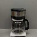 Amazon Basics Coffee Makers, 12-Cup Coffee Machines with Reusable Filter, Coffee Pots, Black & Stainless Steel
