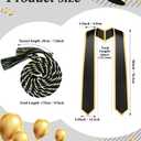 Tigeen Adult Graduation Gown and Cap Set, 63, Black