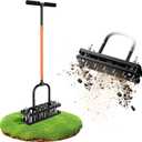 Manual Lawn Aerator Tool, Grass & Yard Aerator, Lightweight 7.7 lb with 21 3.5" Steel Spikes, Ergonomic Automatic Reset Design, Deep Soil Aeration for Healthier Lawns