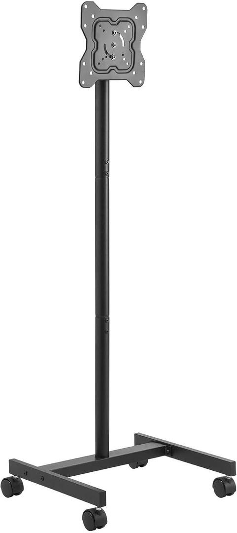 Rolling TV Stand, Mobile TV Cart for 17-55 Inch Screens, Portrait to Landscape, Portable TV Stand with Wheels Holds up to 44 lbs for Living Room, Bedroom, Office, Outdoor, Max VESA 200x200mm