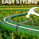 Breeze Touch 25FT Sprinkler Hoses, Flexible Garden Hose with High-Mist Spray, Leakproof Flat Irrigation Hose, Grass Watering Soaker Hose with Stakes for Lawn & Yard