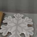 Nuanchu Set of 4 White Snowflake Cork Placemats Winter Christmas Table Decorations Indoor Xmas Theme Silver Snowflake Table Placemats for Party Kitchen Holiday Dining