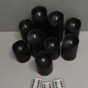 Flameless Candles with Remote, Battery Operated Flickering Flameless Candles, LED Candles with Timer 2/4/6/8H, with Realistic LED Candles Set of 9 (D3 x H 3" 4" 5" 6" 7") (Black)