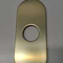 6 Inch Faucet Deck Plate for Bathroom Sink - Universal Fit for 1 Hole or 3 Hole 4 Inch Centerset Basins - Escutcheon Faucet Plate - Stainless Steel Faucet Hole Cover(Brushed Gold)