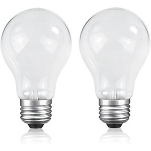60 Watt Incandescent Light Bulbs, E26 A19 Stepless Dimming Light Bulbs 400lm, 2700K Soft Warm White, Vintage Clear Glass Incandescent Filament Bulb for Home (2 Pack)