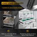18 inch Ball Bearing Drawer Slides 6 Pairs (12pcs) - 100LB Capacity, Full Extension Side Mount Slides for Kitchen Cabinets, Wardrobes, Office Furniture (Black 18inch)