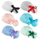 Scrub Caps Women Bouffant Scrub Hats Caps Nurses, Adjustable Working Cap Ponytail Pouch Tie Back Hats