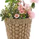 Woven Front Door Basket Seagrass Wall Hanging Basket Decorative Boho Mounted Organizer for Dried Flower Plants Storage Basket for Garden, Home, and Farmhouse Dcor