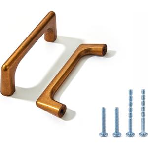 LIMUR 10 Pack 3 Inch (76 mm) Hole Center Antique Brass Cabinet Pulls - Solid Zinc Alloy Kitchen Cabinet Handles, Drawer Pulls,Drawer Handle, Wardrobe & Dresser Handles, Cupboard Hardware