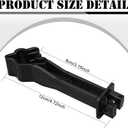 Outus 50 Pcs Reversed Extender Insulator Snap Fit T Post Insulators for Electric Fence Wire for Yard Agricultural Ranchers Farm Fence (Black)