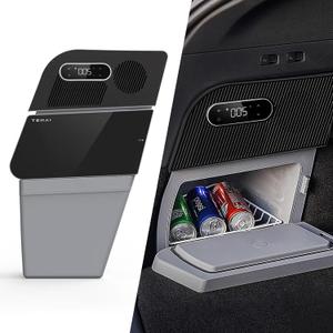 Tesstudio Tesla Model Y Refrigerator, Trunk Car Fridge 12V Design for Model Y 5 Seater, 12V Refrigerator Trunk Car Fridge 16qt(15L) for Outdoor, Travel, Camping