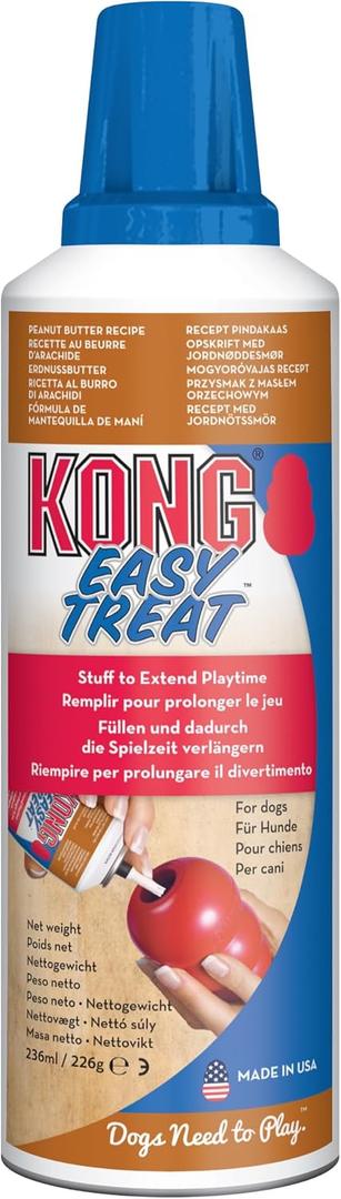 KONG - Easy Treat - Dog Treat Paste - Peanut Butter - 8 Ounce (EXP 12/20/26)