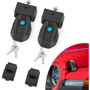Hood Latches Compatible with Jeep Wrangler JL/JLU 2018-2024 & Gladiator JT 2020-2024 | Anti-Rattle Weather-Resistant Hood Lock Catch Bracket Accessories - 2PCS