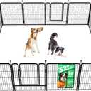 FXW Rollick Unleashed Dog Playpen for Indoor, Yard, RV Camping, 32 inch 16 Panels for Small and Medium Dogs, BlackPatented
