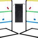 NEWBULIG Ladder Toss Game, Ladderball Golf Set with Tossing Balls, Ladder Ball Games for Outdoor Lawn, Yard & Backyard for Family, Adults & Kids, Complete with 6 Bolas, Score Trackers & Carry Bag