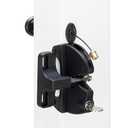 SANKINS Key Lockable Fence Gate Latch, 2 Sided Gate Lock Latch for Outdoor Fence, Keyed Fence Lock Latch with Spring Loaded Pull Cable, Fence Latch Gate Hardware for Wood, Vinyl, Metal Gates, Black
