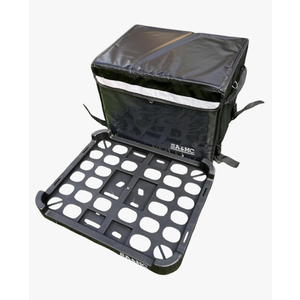 SA&MC Pizza Food 62L Delivery Bag Bundle with Rear Plastic Rack for Motorcycle Delivery Drivers