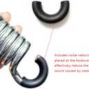 Balcony Swing Spring Hook 770 lbs Load-Bearing Hammock Swing Accessory 4.02-Inch Galvanized Extended Hook 2 Pieces Linear Swing Spring with Noise-Reducing Pad