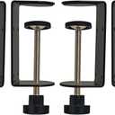 3 inch C-Clamp with Four Small Holes in the back, 4-Pack Adjustable Desk C Clamps for Range 0.35"~3.37", Versatile Clamp for Brake, Parts Assembly, Fastening, Welding, Woodwork, Metal Work