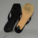 Uacllcau Kitten Heels Sandals for Women Square Open Toe Flip Flops Strappy Heels for Women Sandals Slides (Black) 8