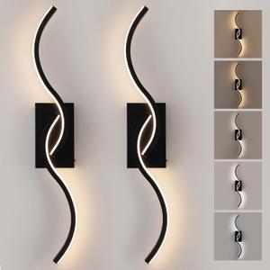 Modern Wall Sconce Set of 2, 31.5 Inch 5CCT Dimmable LED Vanity Light Fixture, Matte Black Hardwired 2500K—5300K Wall Lamp, Indoor Bathroom Light Over Mirror for Bedroom Living Room Hallway
