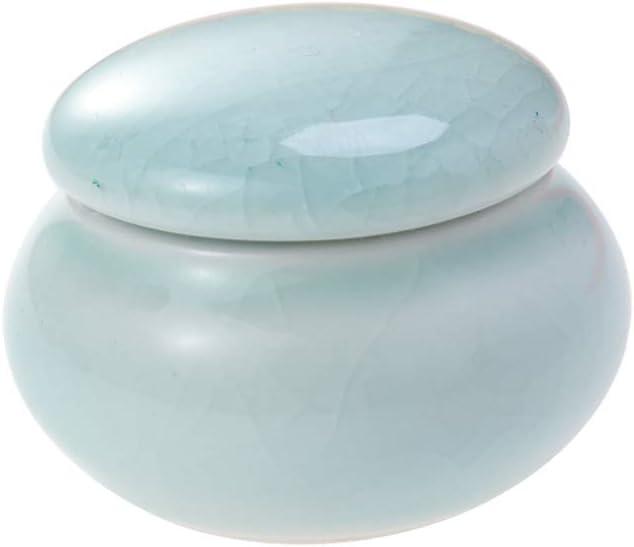 UPKOCH Mini Ceramic Cream Storage Tank, Portable Makeup Sealed Bottle for Creams, Rouge, Toiletries, and Cosmetics, 4.6X2.7X3.5CM, Blue