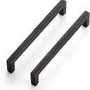 Ravinte 5 Pack Solid 5 Inch Center to Center Slim Square Bar Drawer Pulls - Kitchen Cabinet Handles in Oil Rubbed Bronze