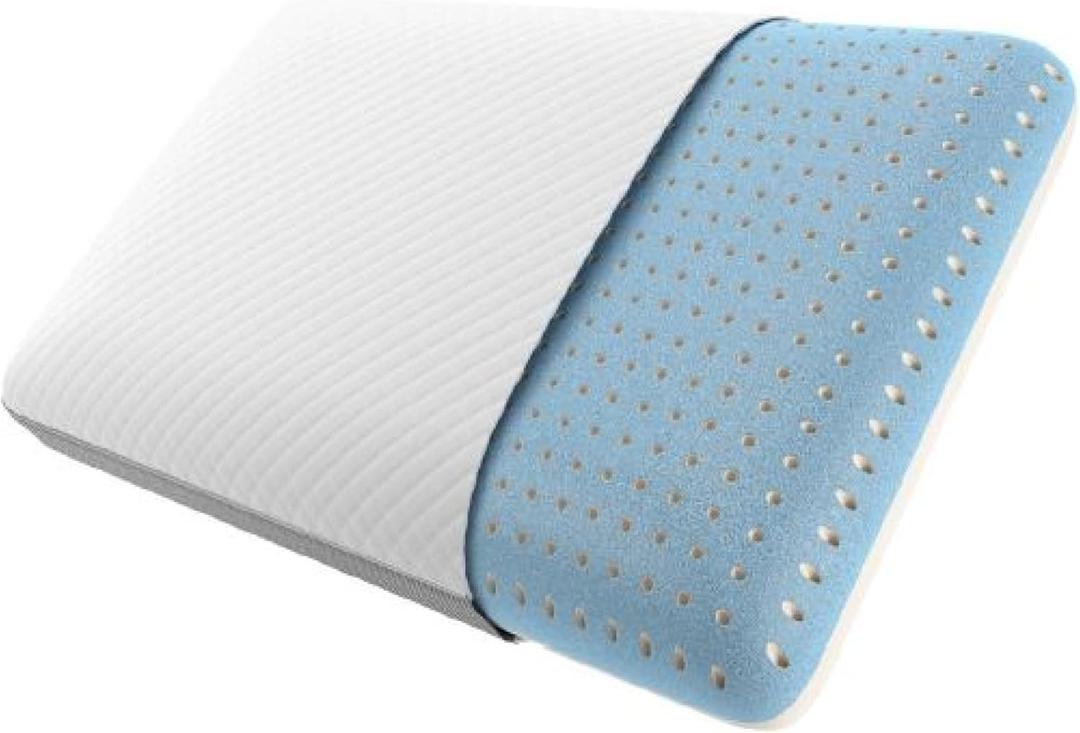 Beautyrest Absolute Relaxation Pillow - Standard Size - Ventilated and Pressure Relieving Premium Memory Foam for Improved Airflow - Plus, AquaCool Technology for Temperature Regulation (Queen)