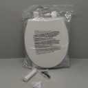 Round Toilet Seat with Slow Close Seat, Easy Clean, Plastic, White, Suitable Standard Round Toilet