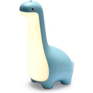 Dinosaur Night Light for Kids,Nursery Light with Animal Shape for Baby Room, Rechargeable Bedside Dinosaur Lamps,Kawaii Room Decor for Teenager Boy and Girl (Blue)