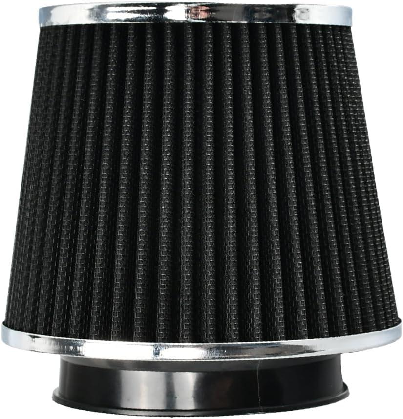Universal Clamp On Air Intake Filter fits 3 In /3.5 In /4 In Three Different Size, Cone Air Intake FilterBlack