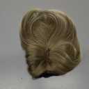 BECUS Blonde Hair Topper 3D Cover Hair Pieces for Women with Thinning Hair Clip-In Short Pixie Cut Toppers 6.5x6 (Blonde Mixed Brown)