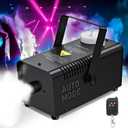 Fog Machine, Automatic Smoke Machine with Wireless Remote Control, Portable Capacity Stage Smoke Machine Fog for Parties, Halloween Wedding, Christmas, 3 Modes Continuous Spray