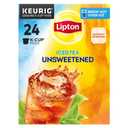 Lipton Iced Tea K-Cups, Unsweetened Black Iced Tea, 24 Total K-Cup Pods, EXP 19/DEC/2025