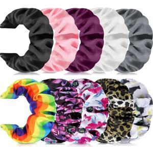 20mm 10Pack Scrunchies Elastic Replacement Band, Compatible with Samsung Galaxy Watch Models (4 Classic 42mm/46mm, 3 41mm, 42mm, 5 Pro 45mm, 5)
