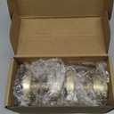 Mega Handles Buena Dummy Door Knob - 2 Pack Heavy Duty Gold Door Knob, Non-Turning Dummy Door Knobs for Hallway Closet & French Doors, Single Side, Fits All Standard Door Sizes - Satin Brass