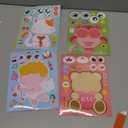 32 Sheets Valentines Day Make a Face Stickers, Make Your Own Valentine Stickers for Kids,8 Designs of Animal Little Angel Sticker for Boys Girls Valentine's Day Activities Party Favors Supplies